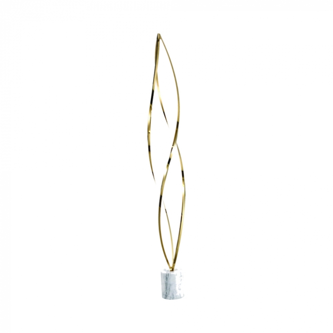 Coluna Sindora 65 watts 3000K Inox Dourado e Silicone Base Branca 200x1570mm DCD06223