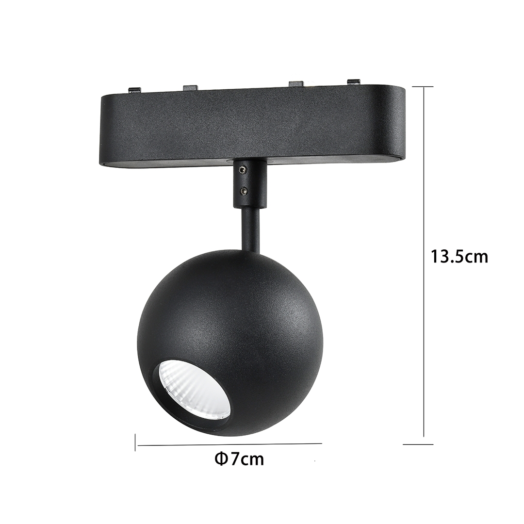 Spot Magnético Nordecor Kay Tez 9,5 watts 3000K 48V  IRC90 38° Preto Ø70x135mm 6560