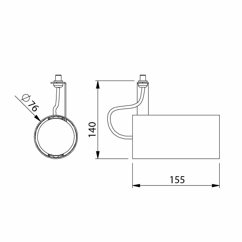 Módulo Newline Spot Lisse II PAR20 Ø76X155X140mm MO03032