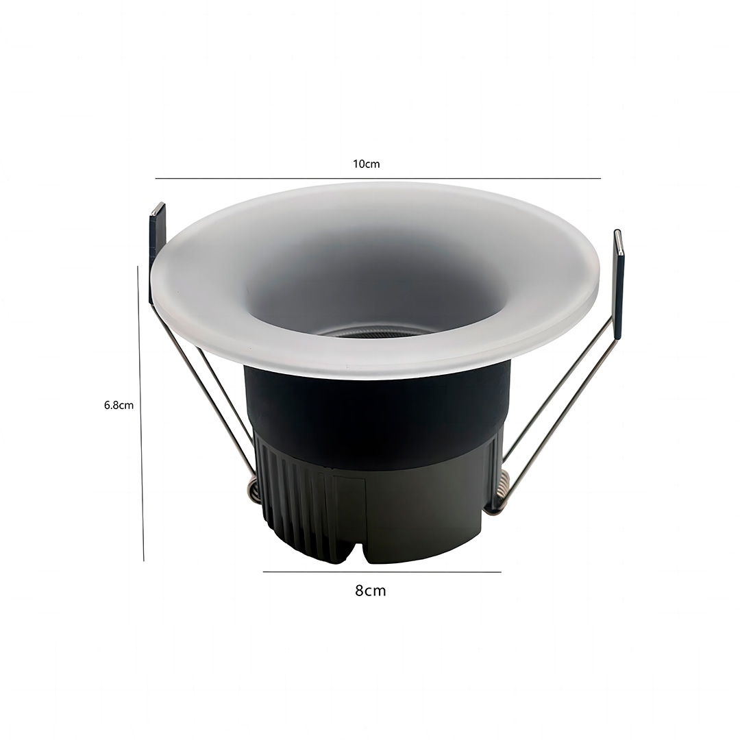 Embutido Nordecor Eton 7 watts 3000K IP20 Preto IRC90 Bivolt Ø100x68x80mm 6549