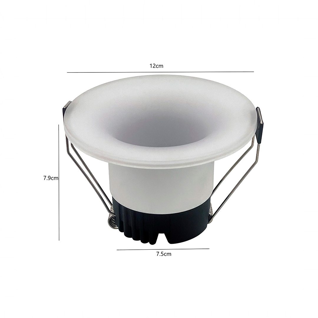 Embutido Nordecor Elton 12 watts 3000K IP20 Branco IRC90 Bivolt Ø120x79x100mm 6550