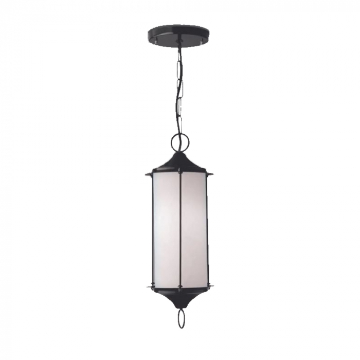 Pendente Ideal Munich Alumínio e Vidro Fosco 1L E27 Ø160x640mm 740
