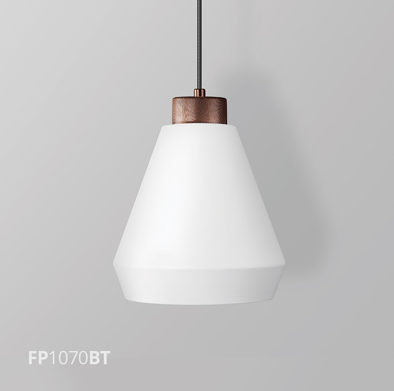 Pendente Flavo Bronzo Metal Branco Texturizado Metal Perfurado Bronze 1L E27 Ø250X286mm FP1070BT
