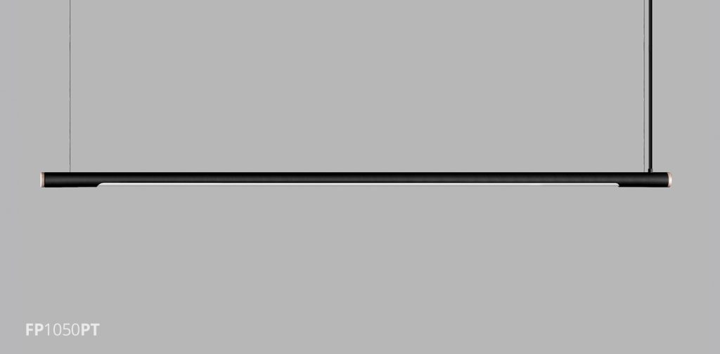Pendente Flavo Lavoro Metal Preto Texturizado Madeira Escura 20 watts 3000K 2000X1300X30mm FP1050PT