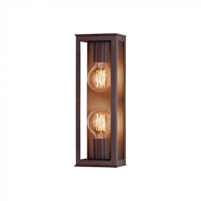 Arandela Ideal Bolt Alumínio e Vidro Transparente 2L E27 375x130x105mm 262 VT