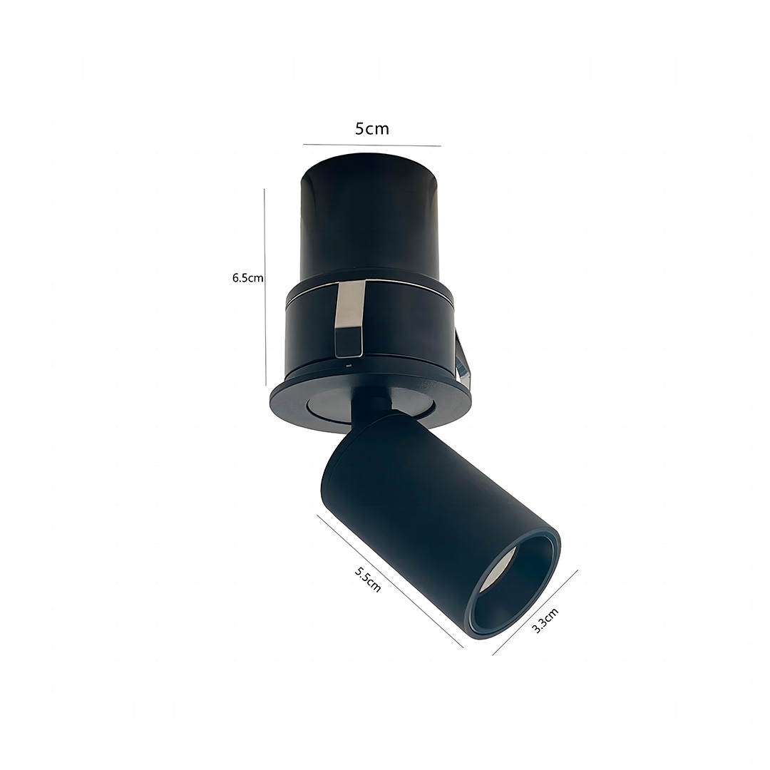 Spot Embutido Nordecor Mali 5 watts 3000K 25° Preto Ø33x55x65mm IRC90 Bivolt 6547