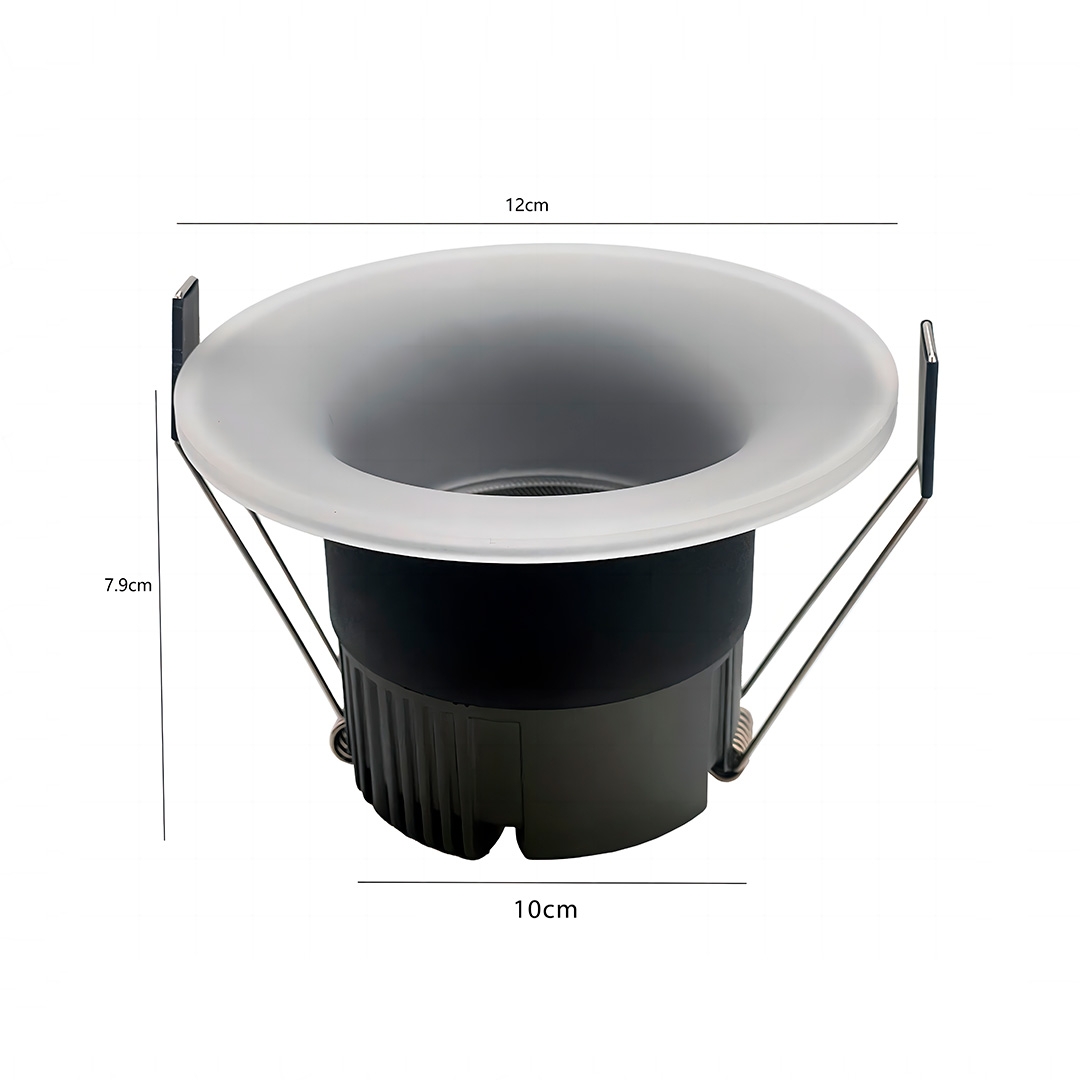 Embutido Nordecor Elton 12 watts 3000K IP20 Preto IRC90 Bivolt Ø120x79x100mm 6551