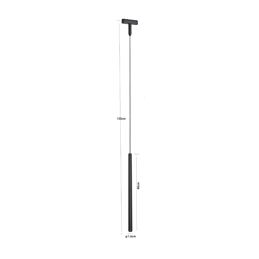 Pendente Magnético Nordecor Kay Lin 4 watts 3000K 25° 48V Preto Ø16x400mm 2845