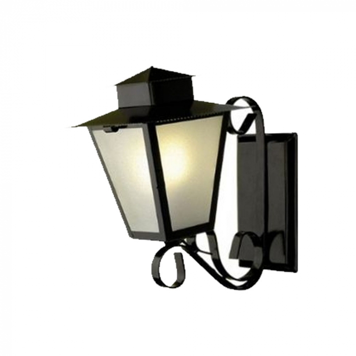 Arandela Ideal Colonial quadrada Média Aço Fosfatizado e Termoplástico 1L E27 350x200x320mm L-5-B
