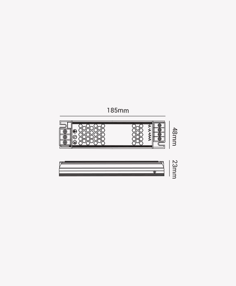 Fonte 24V Opus Chaveada Slim 120 Watts 5A  IP20 Bivolt 185x48x23mm OPS 86893