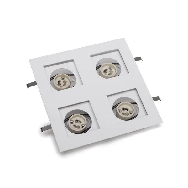 Embutido Eisen Recuado Direcional Quádruplo Dicróica Alumínio 160x160mm EM954