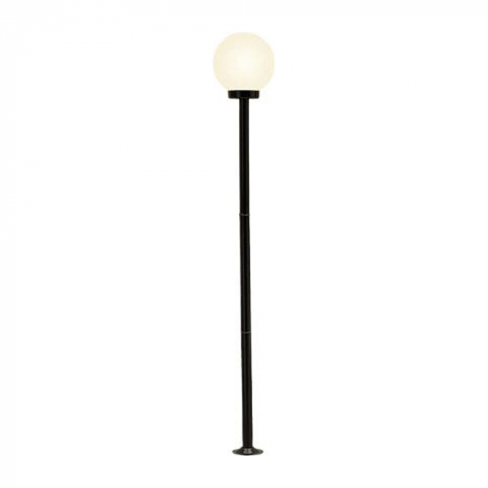 Poste Ideal Solarium Aço Fosfatizado e Globo em Polietileno 1L E27 2000x300mm P-18 C/GP