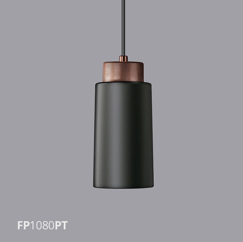 Pendente Flavo Bronzo Metal Preto Texturizado Metal Perfurado Bronze 1L E27 Ø117X253mm FP1080PT
