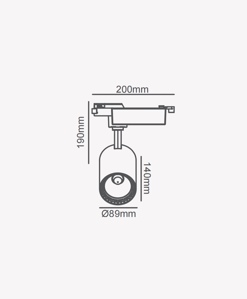 Spot para Trilho Opus LED 30 watts 4000K Branco Bivolt Ø89x140mm OPS 33228