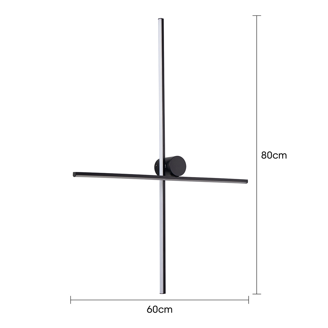 Arandela Nordecor Nien 22 watts 3000k Preto Bivolt 600x800mm 2937