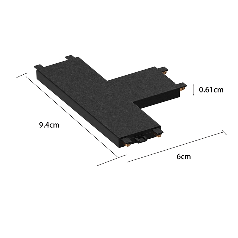 Emenda Trilho Magnético Nordecor Kay T 48V Preto 94x60mm 6569