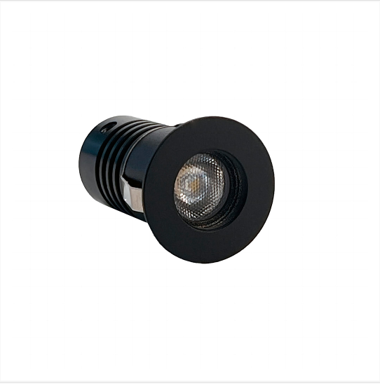 Mini Embutido Nordecor Auko Redondo 1 watts 3000K 30° Preto Ø25x38x22mm IRC90 Bivolt 6529
