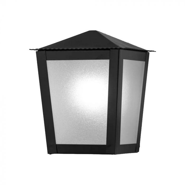 Arandela Ideal Colonial Meia Face Aço Fosfatizado e Termoplástico 1L E27 155x125x125mm LA-15-B
