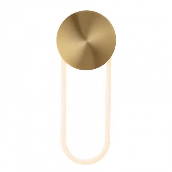 Arandela Flavo Facile Metal Dourado Fosco e Silicone 12 watts 3000K 450X200X52mm FP1620PF