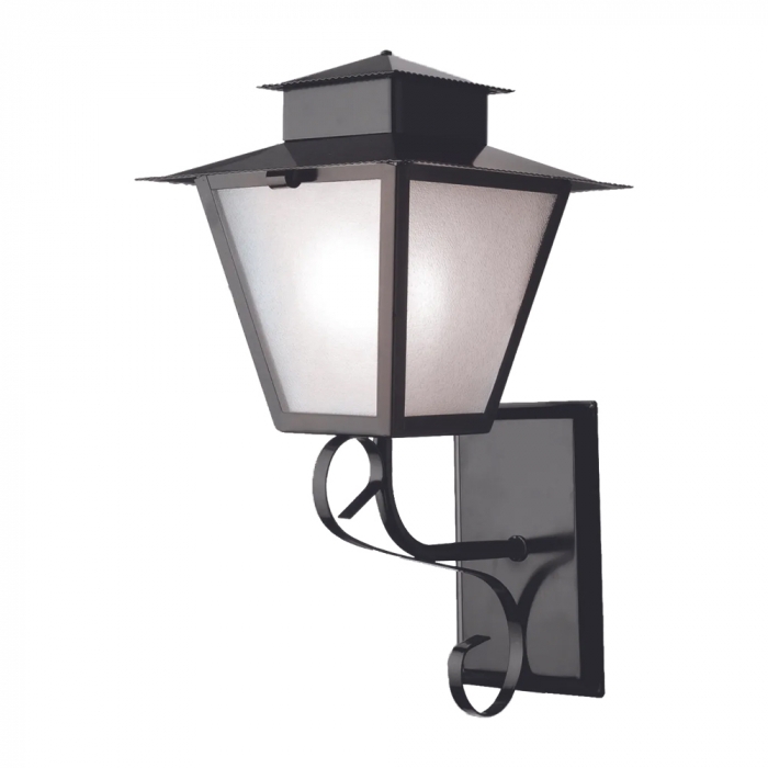 Arandela Ideal Colonial Quadrada Média Aço Fosfatizado e Termoplástico 1L E27 460x240x260mm L-7-B
