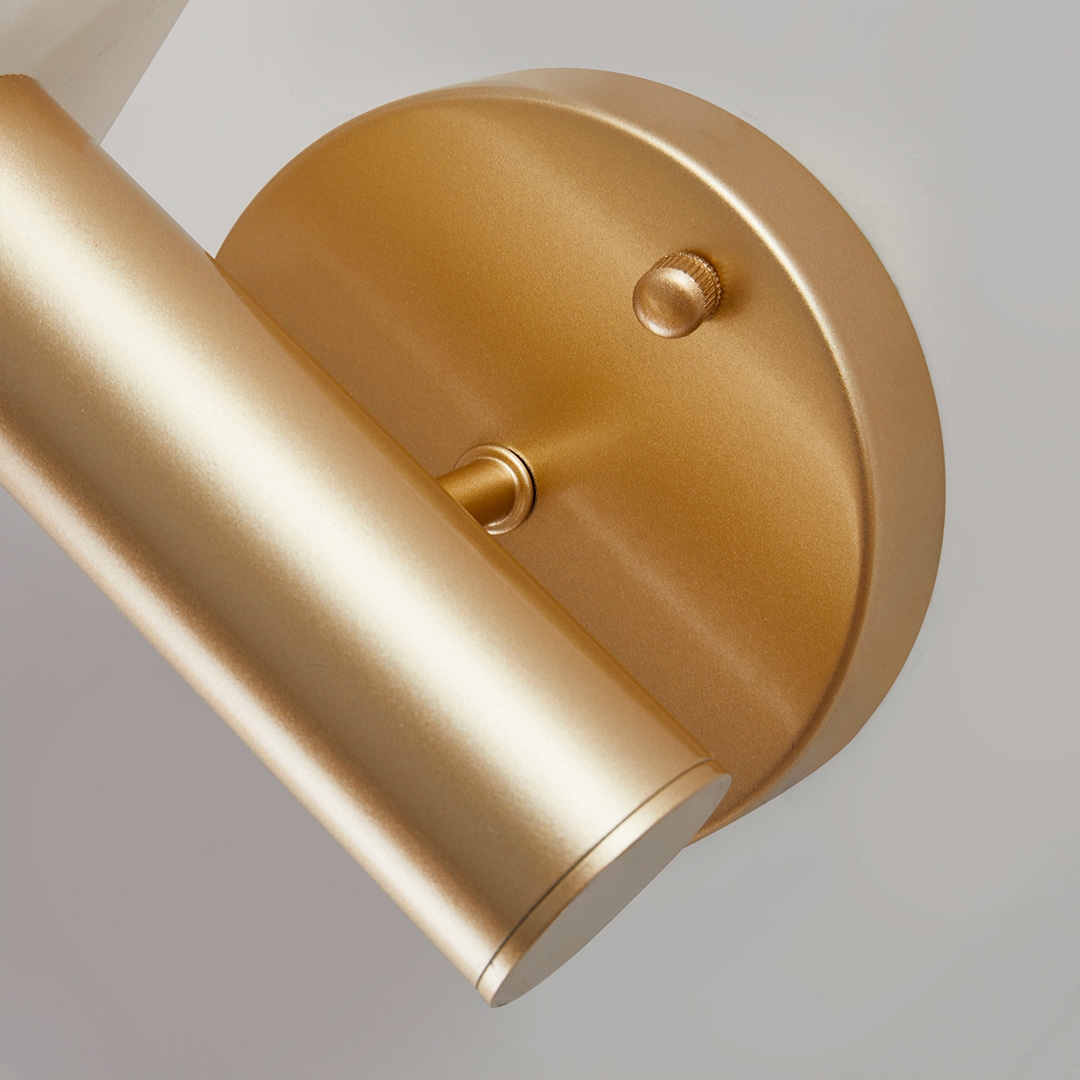 Arandela Nordecor Dufi 1L G9 Ouro Champagne e Mármore IP20 Bivolt 210x120mm 2922