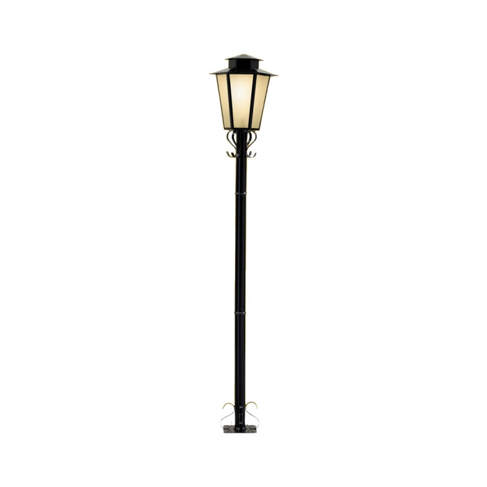 Poste Ideal Colonial Sextavado Externo Aço Fosfatizado e Termoplástico 1L E27 1760x320x320mm P-9
