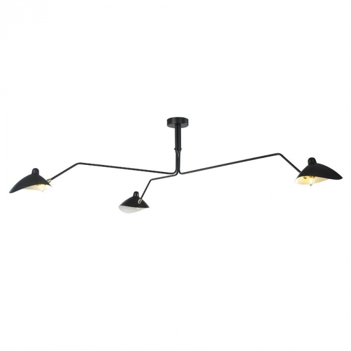 Pendente Flavo Rami Metal Preto Fosco 3L E14 600X2500mm FP1590PF
