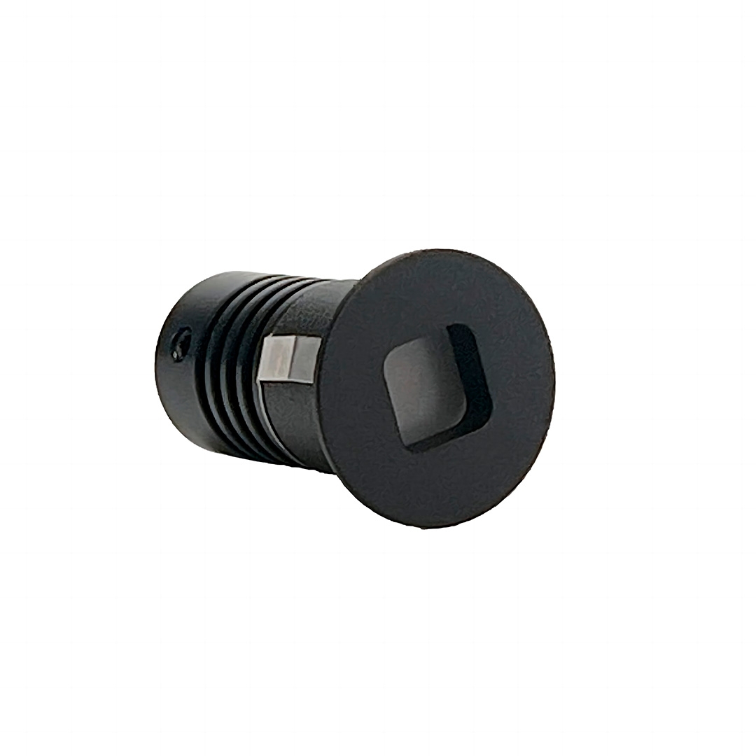 Mini Embutido Nordecor Domy Nam Redondo 1 watts 3000K Preto IRC90 Bivolt Ø25x38x22mm 6524