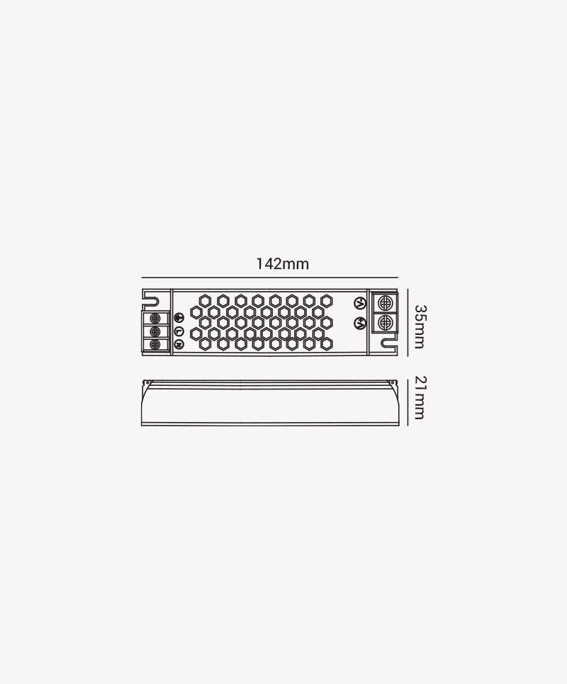 Fonte 24V Opus Chaveada Slim 60 Watts 2,4A  IP20 Bivolt 142x35x21mm OPS 86886