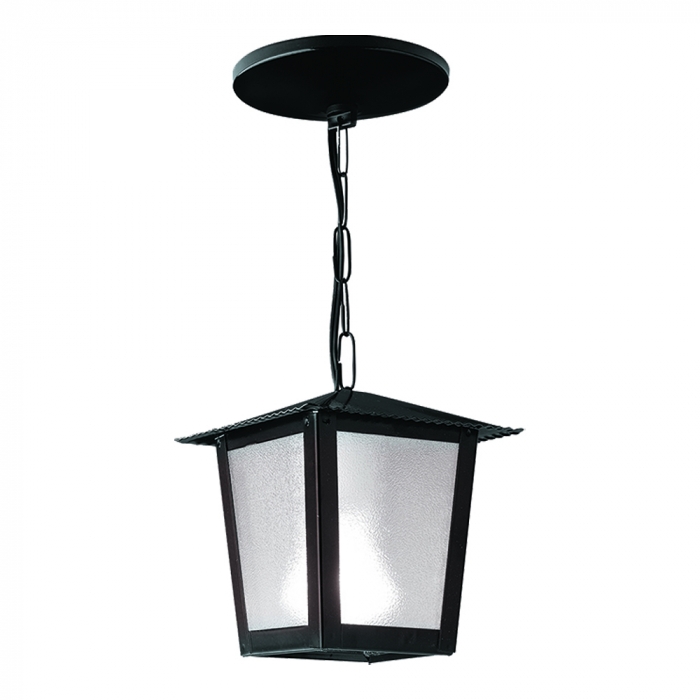 Pendente Ideal Colonial Aço Fosfatizado e Vidro Transparente 1L E27 320X150X150mm L-2-C VT