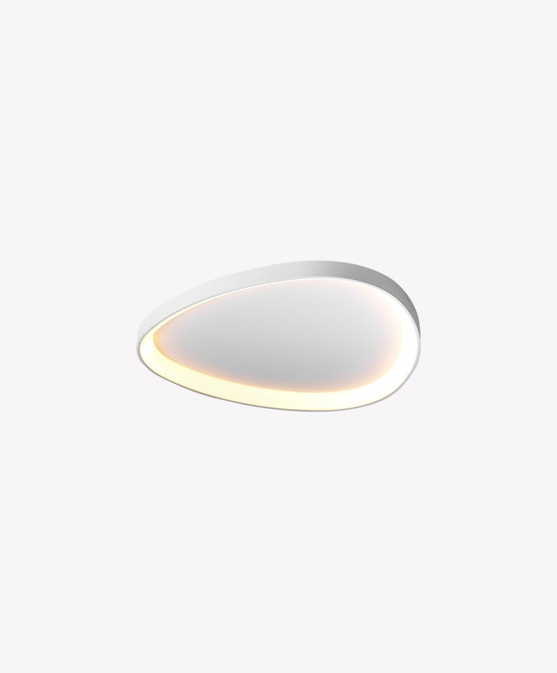 Plafon Opus Seixos Branco 28 watts 3000K Bivolt Ø420mm OPS 84066