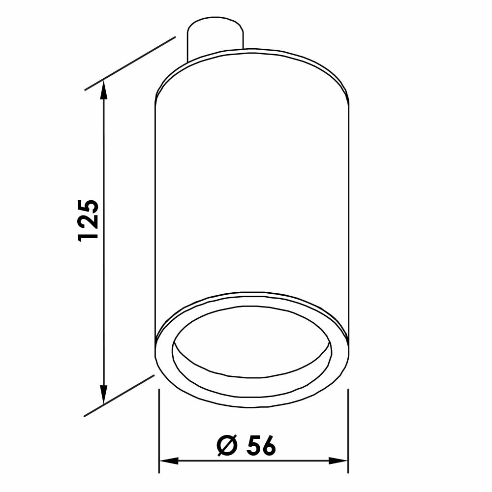 Modulo Newline Spot Lisse I MR16/PAR16 Ø56X125mm MO03008