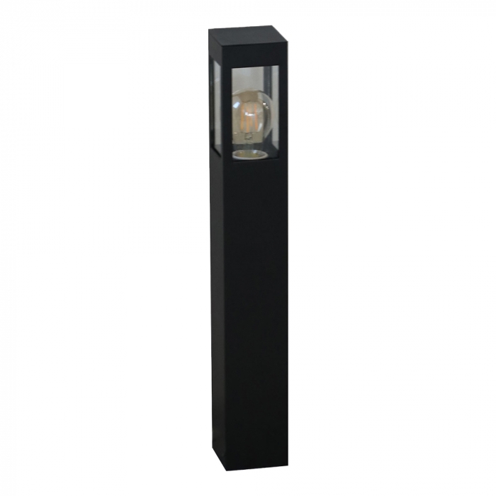 Poste Balizador Ideal Bolt Externo Alumínio e Termoplástico 1L E27 500X75X75mm PA-153