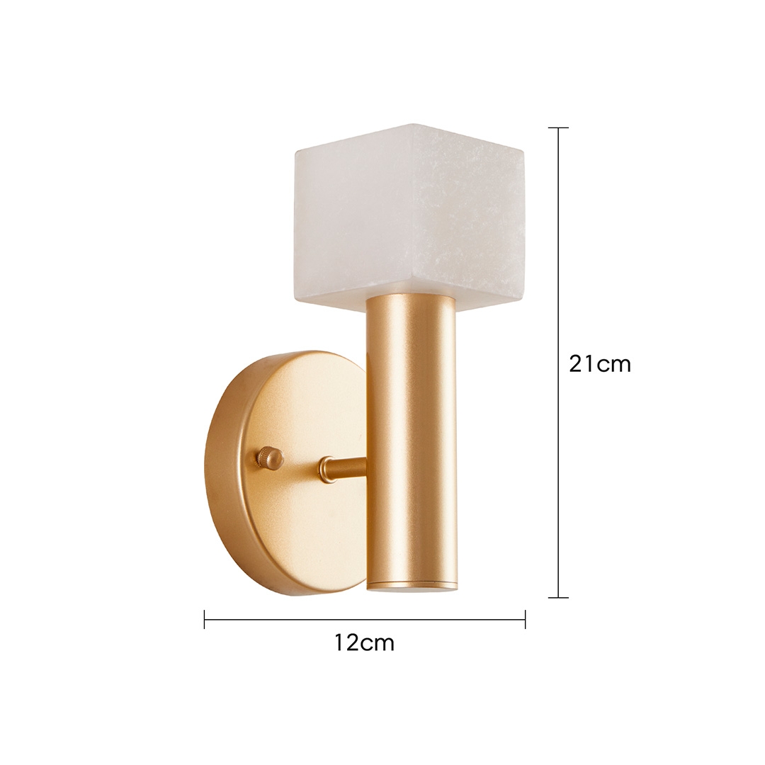 Arandela Nordecor Dufi 1L G9 Ouro Champagne e Mármore IP20 Bivolt 210x120mm 2922
