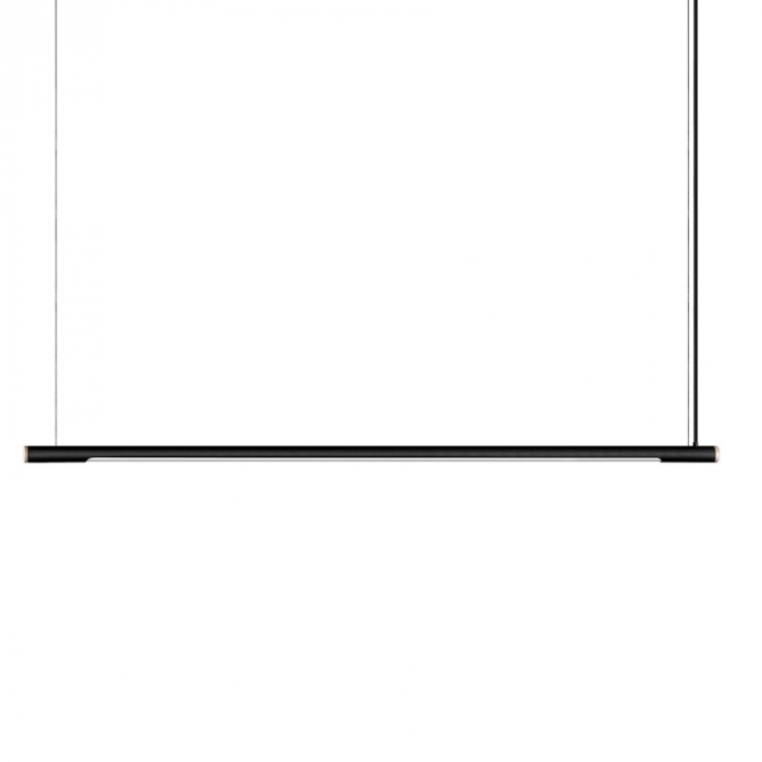 Pendente Flavo Lavoro Metal Preto Texturizado Madeira Escura 20 watts 3000K 2000X1300X30mm FP1050PT