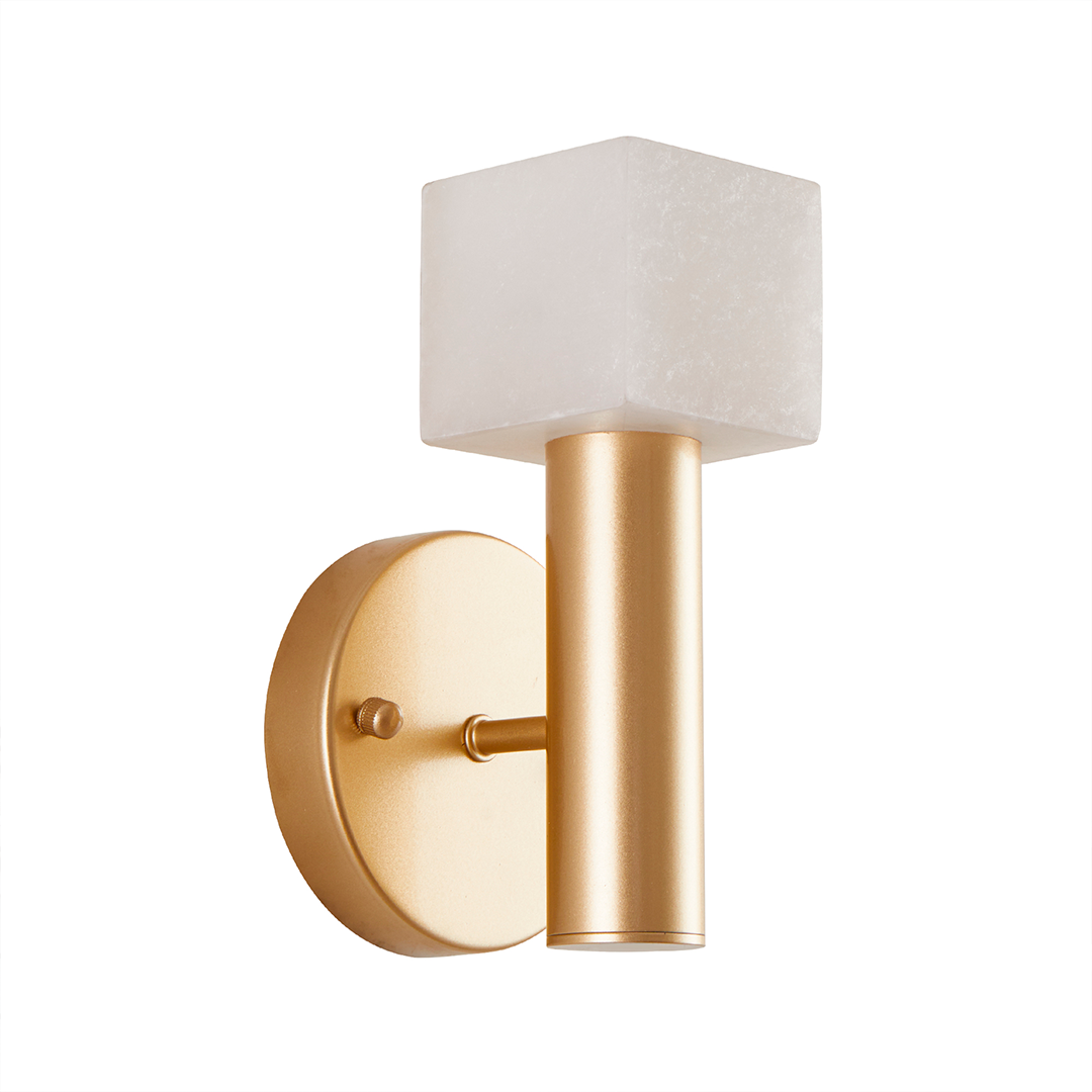 Arandela Nordecor Dufi 1L G9 Ouro Champagne e Mármore IP20 Bivolt 210x120mm 2922