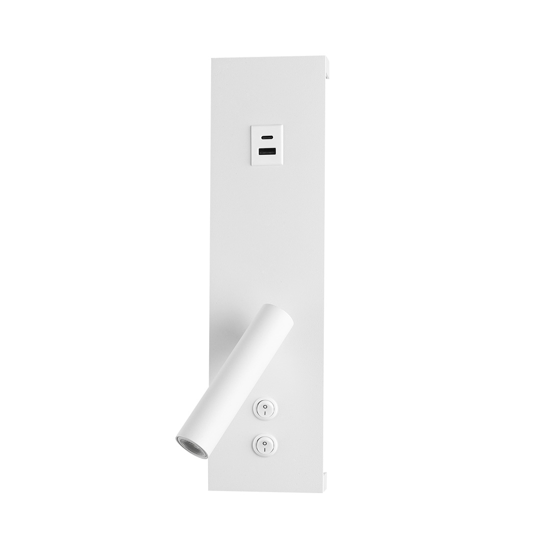 Arandela Nordecor Enna 12 watts 3000K USB Bivolt Branco 300x80x10mm 2850 