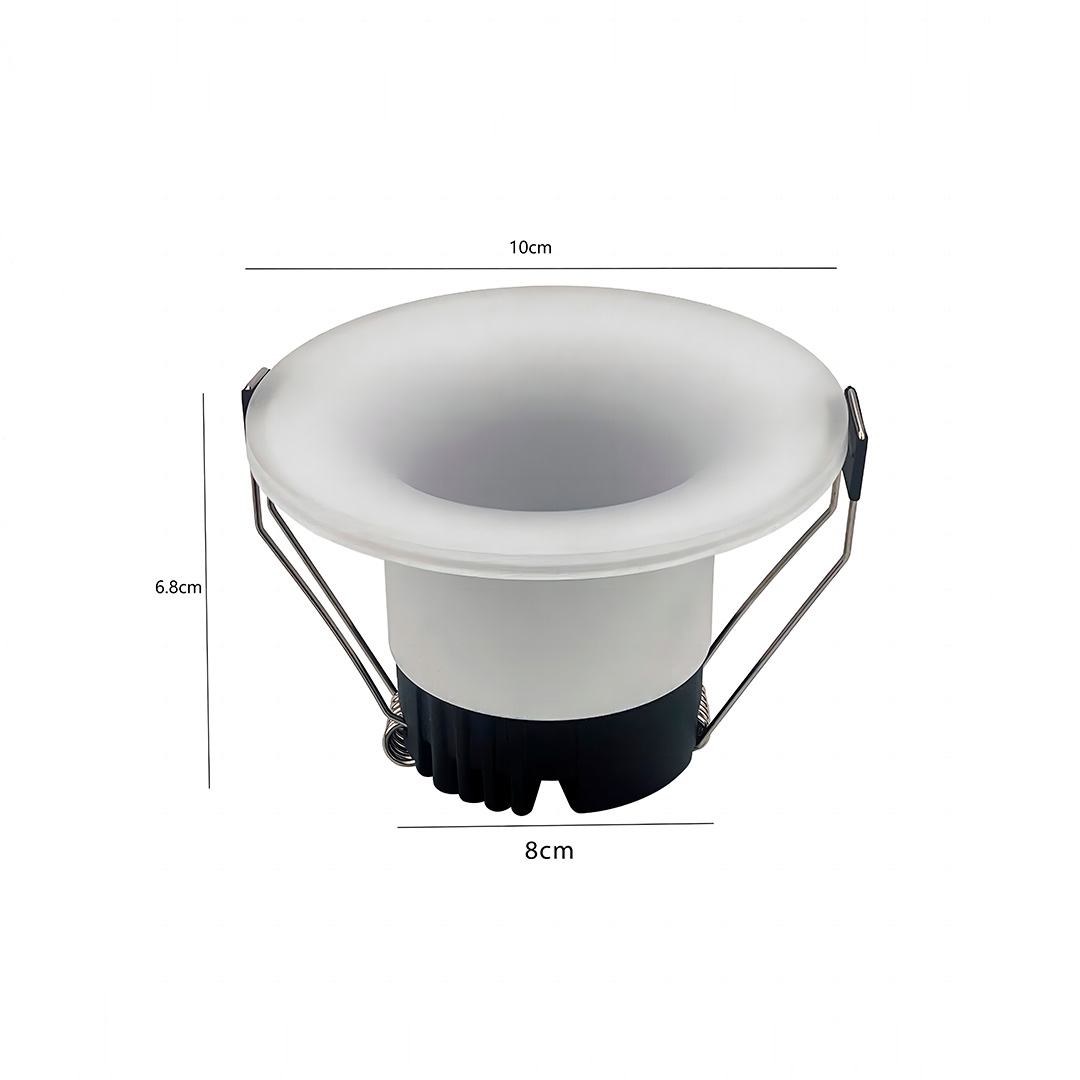 Embutido Nordecor Eton 7 watts 3000K IP20 Branco IRC90 Bivolt Ø100x68x80mm 6548