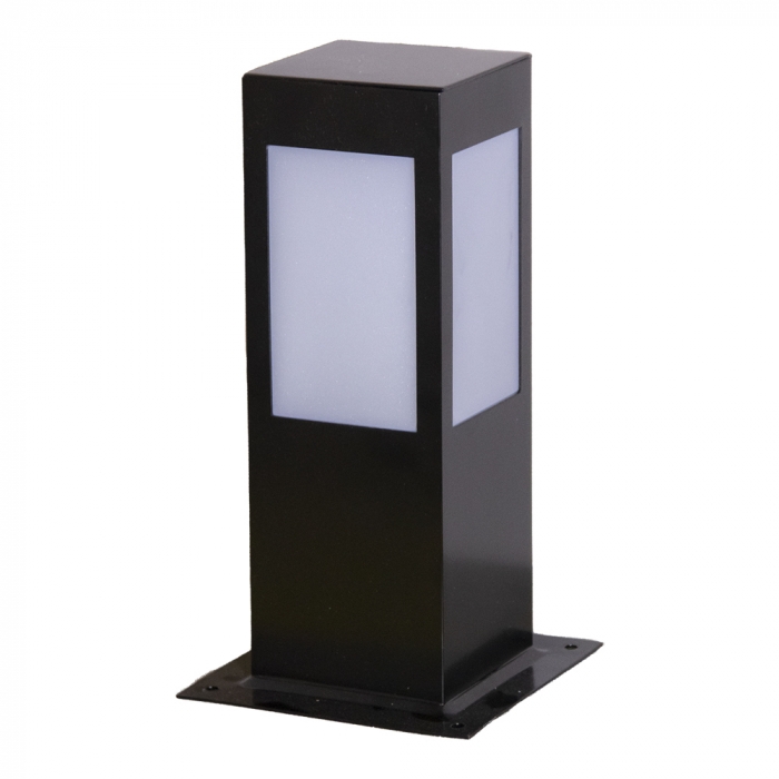Poste Balizador Ideal Bolt Externo Alumínio e Vidro Transparente 1L E27 300X100X100mm PA-130 VT