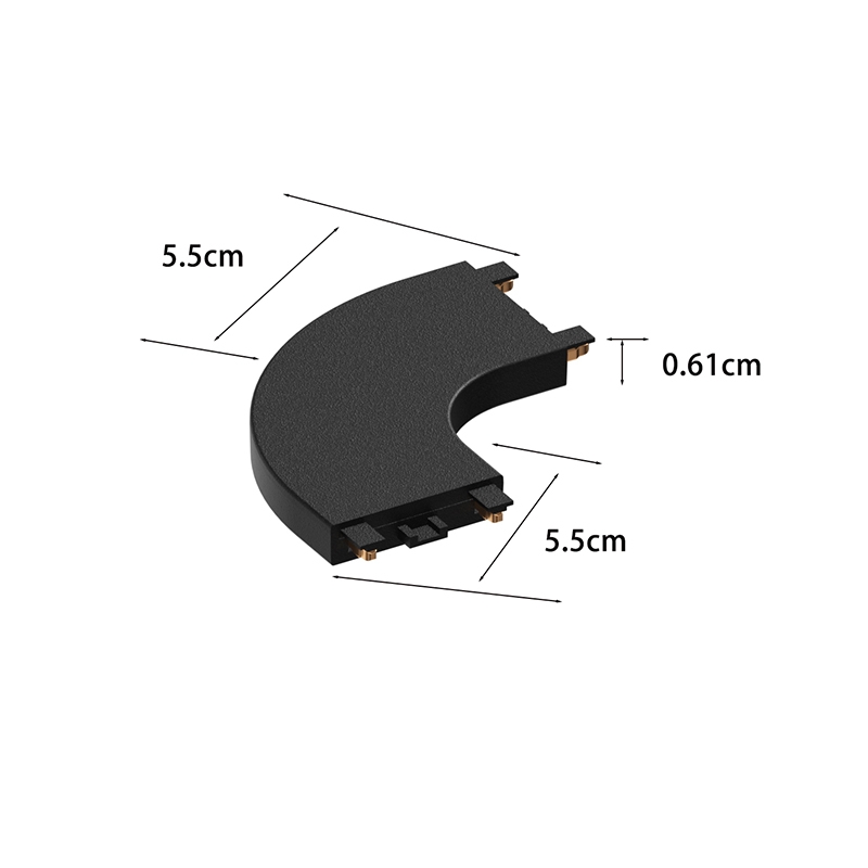 Emenda Trilho Magnético Nordecor Kay 90° Preto  48V 55x55mm 6568