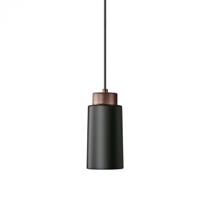 Pendente Flavo Bronzo Metal Preto Texturizado Metal Perfurado Bronze 1L E27 Ø117X253mm FP1080PT