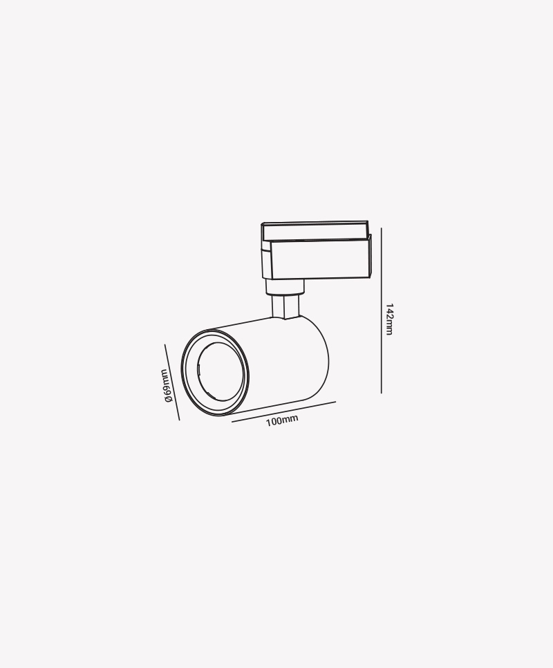 Spot para Trilho Opus LED 10 watts 4000K Branco Bivolt Ø69x100mm OPS 36816