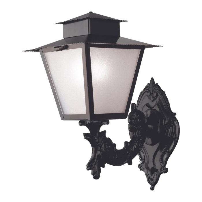 Arandela Ideal Colonial Quadrada Pequena Alumínio e Termoplástico 1L E27 430x240x320mm LA-8-B/P

