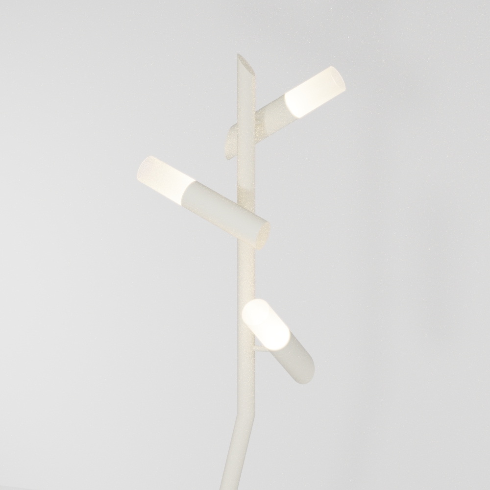 Luminária de Piso Golden Art Taq 3L Mini Dicróica 1410x500mm C2422PI (Designer Tadeu Omae)