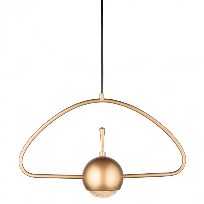Pendente Flavo Anelli Metal Dourado e Difusor em Vidro 5 watts 3000K 250X400X100mm FP1160DB