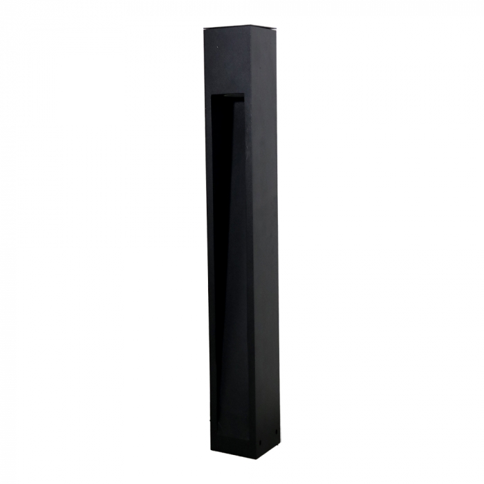 Poste Balizador Ideal Retangular Externo Alumínio 1 Foco 1L GU10 600X75X75mm PA-601
