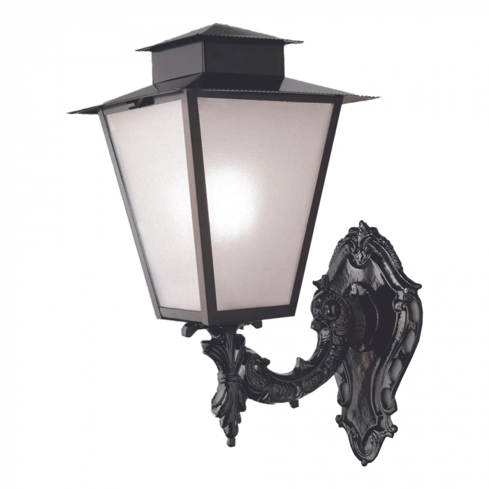 Arandela Ideal Colonial Quadrada Grande Alumínio e Termoplástico 1L E27 560x270x350mm LA-8-B/G
