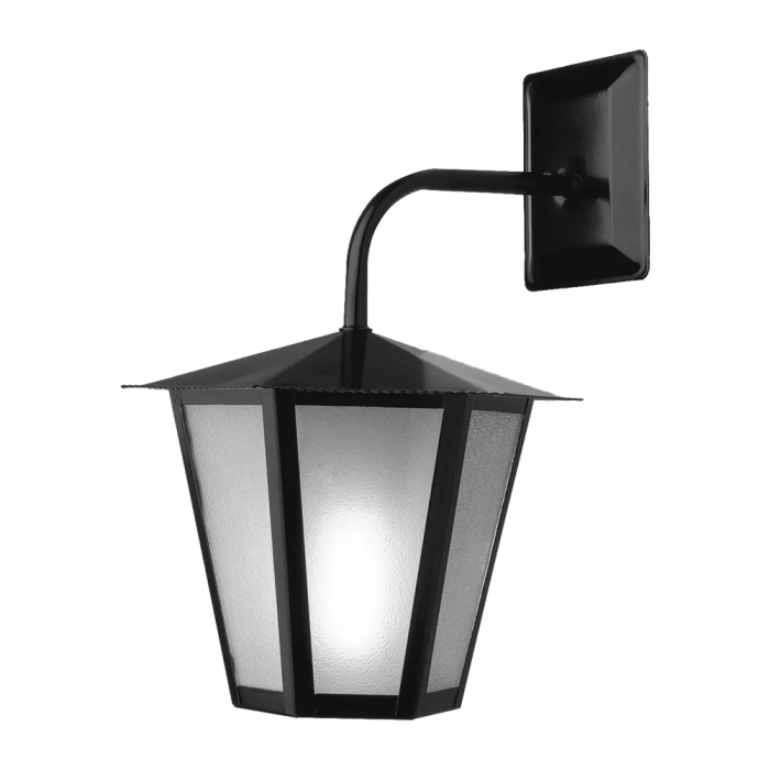 Arandela Ideal Colonial Sextavada Média Aço Fosfatizado e Termoplástico 1L E27 340x260x285mm L-3-B

