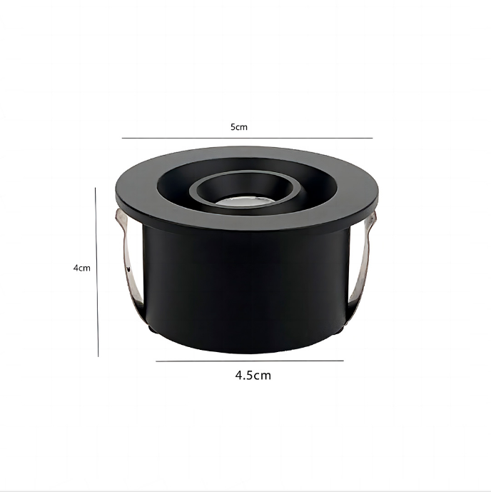 Mini Spot Embutido Nordecor Ollo 3 watts 3000K 15° Preto Ø50x40x45mm IRC90 Bivolt 6543
