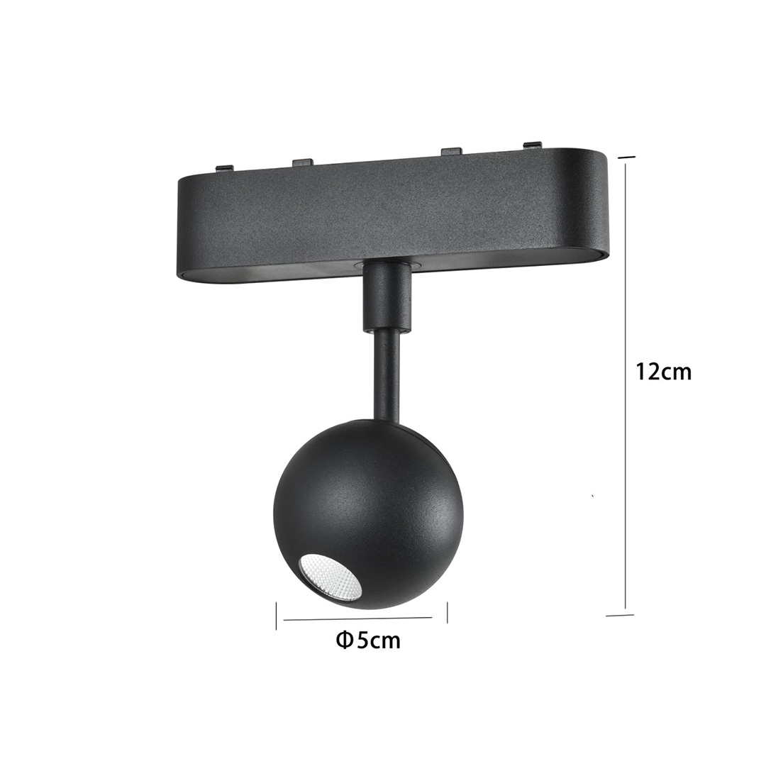 Spot Magnético Nordecor Kay Tez 5 watts 3000K 48V  IRC90 38° Preto Ø50x120mm 6559